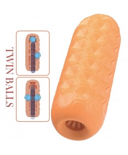 PRETTY LOVE - MASTURBATORE MASCHILE A GEMELLE ARANCIONE