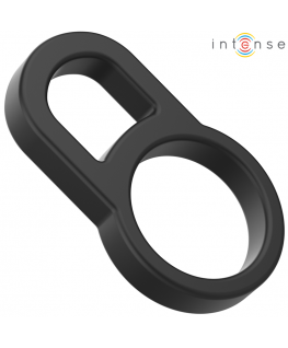 INTENSE - BOBBY DOPPIO ANELLO PER PENE IN SILICONE NERO