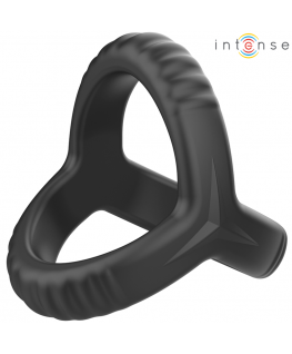 INTENSE - CARSON DOPPIO ANELLO PER PENE IN SILICONE MODELLO NERO 4