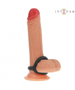 INTENSE - CARSON DOPPIO ANELLO PER PENE IN SILICONE MODELLO NERO 4