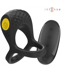 INTENSE - ALEX VIBRATORE DOPPIO ANELLO PER PENE 10 VIBRAZIONI NERO