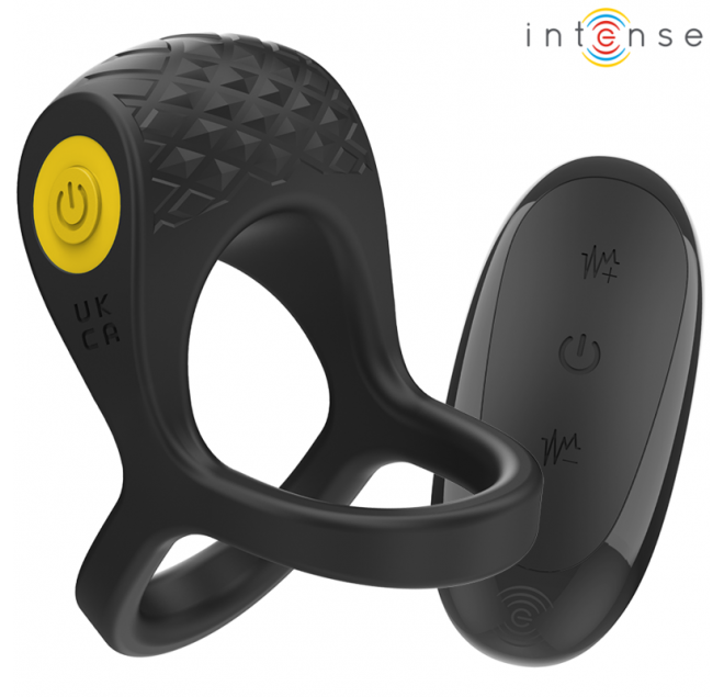 INTENSE - ALEX VIBRATORE DOPPIO ANELLO PER PENE 10 VIBRAZIONI NERO