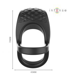 INTENSE - ALEX VIBRATORE DOPPIO ANELLO PER PENE 10 VIBRAZIONI NERO
