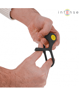 INTENSE - ALEX VIBRATORE DOPPIO ANELLO PER PENE 10 VIBRAZIONI NERO