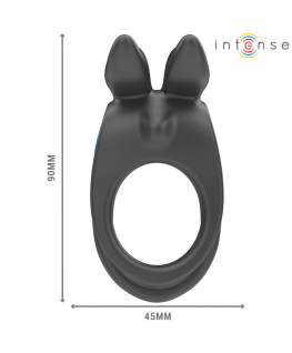 INTENSE - SAM VIBRATORE DOPPIO ANELLO PER PENE 10 VIBRAZIONI NERO