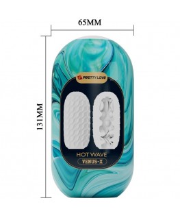 PRETTY LOVE - MASTURBATORE MASCHILE IN SILICONE HOT WAVE BIANCO