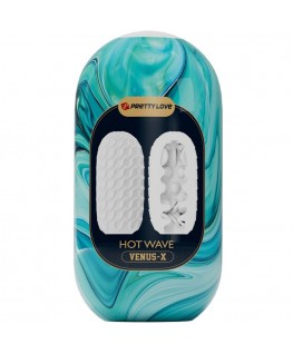 PRETTY LOVE - MASTURBATORE MASCHILE IN SILICONE HOT WAVE BIANCO