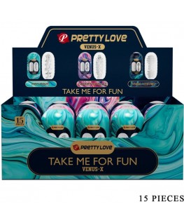 PRETTY LOVE - VENUS X 15 MASTURBATORI MASCHILI IN SILICONE BIANCO