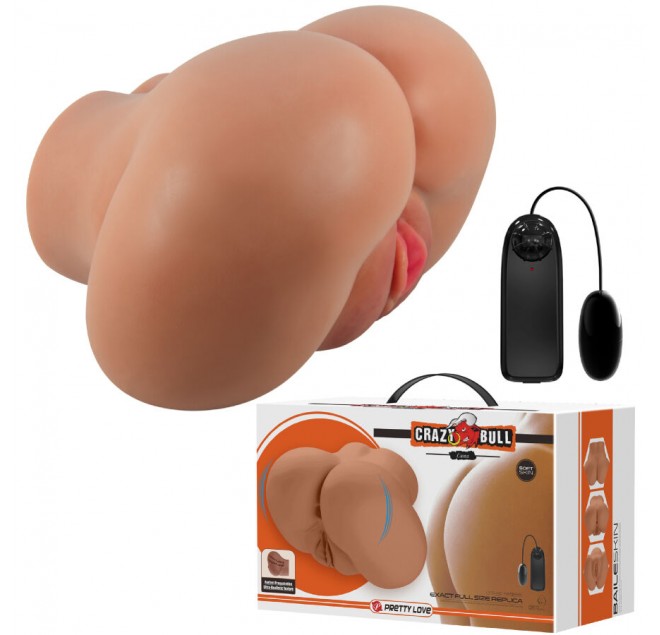 CRAZY BULL - VIBRATORE LUNA CON VAGINA REALISTICA E CONTROLLO ANO REMOTO