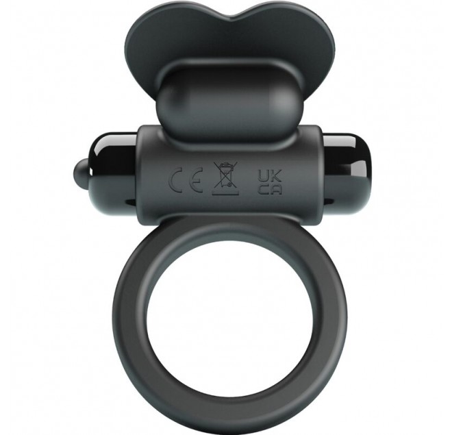 PRETTY LOVE - DEBONAIRE ANELLO VIBRANTE CONIGLIO 10 VIBRAZIONI NERO