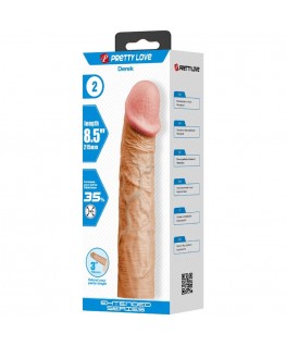 PRETTY LOVE - DEREK GUAINA PER PENE CON ESTENSIONE DA 7,6 CM FLESH