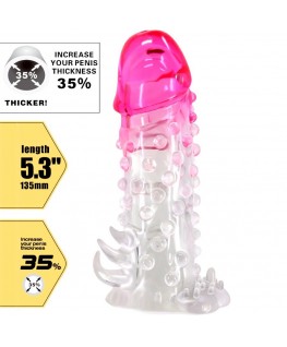 PRETTY LOVE - GUAINA DI ALLARGAMENTO REALISTICA WILFORD CON PENE RILIEVO ROSA