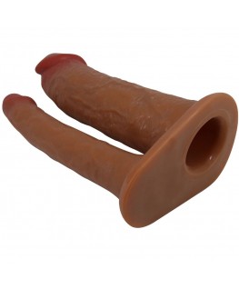 PRETTY LOVE - YAIRON DOPPIO GUAINA PER PENE CON ESTENSIONE 4 CM MULATTO