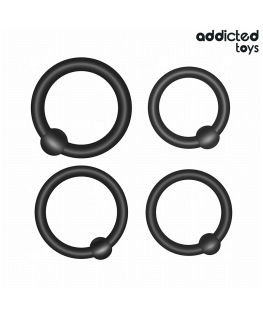ADDICTED TOYS - SET DI ANELLI IN SILICONE A PRESSIONE
