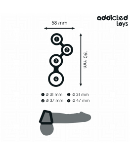 ADDICTED TOYS - ANELLO PER PENE CON DIVISORI PER TESTICOLI