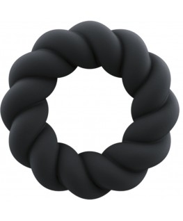 ROCKS-OFF - ANELLO MASTURBATORE TWIST IN SILICONE NERO