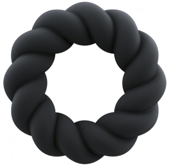 ROCKS-OFF - ANELLO MASTURBATORE TWIST IN SILICONE NERO