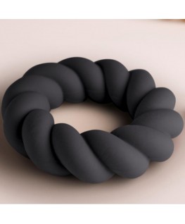 ROCKS-OFF - ANELLO MASTURBATORE TWIST IN SILICONE NERO