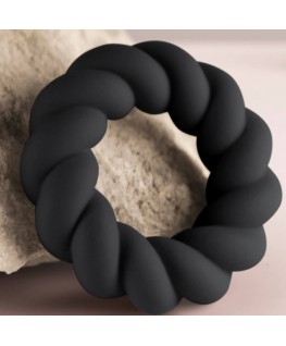 ROCKS-OFF - ANELLO MASTURBATORE TWIST IN SILICONE NERO