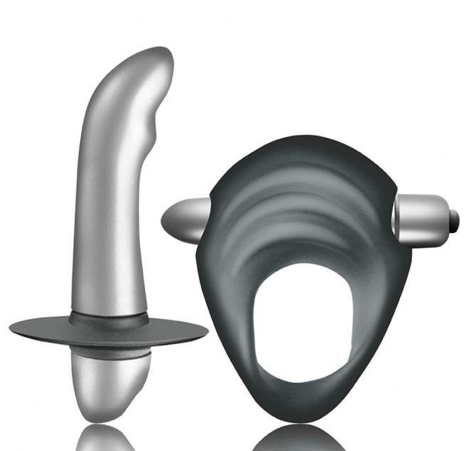 CLIMAXIMUM - ENTICE KIT ANELLO PER IL PENE + VIBRATORE PER LA PROSTATA PER PRINCIPIANTI