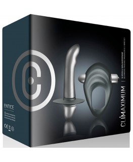 CLIMAXIMUM - ENTICE KIT ANELLO PER IL PENE + VIBRATORE PER LA PROSTATA PER PRINCIPIANTI