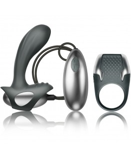 CLIMAXIMUM - EXCITE KIT ANELLO PER IL PENE + MASSAGGIATORE PER LA PROSTATA CON FILO CLIMAXIMUM - EXCITE KIT ANELLO PER IL PENE + MASSAGGIATORE PER LA PROSTATA CON FILO che trovi in offerta solo su SexyShopOnline a -35% di sconto