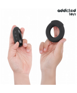 ADDICTED TOYS - ANELLO PER IL PENE VIBRANTE CON EFFETTO RISCALDANTE E TELECOMANDO