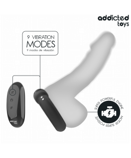 ADDICTED TOYS - ANELLO PER IL PENE VIBRANTE CON EFFETTO RISCALDANTE E TELECOMANDO