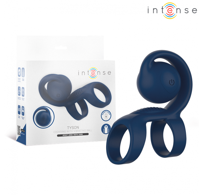 INTENSE - ANELLO FALLICO TYSON CON PALLA VIBRANTE Ø 3,2 CM