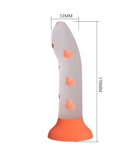 PRETTY LOVE - DILDO MAGICO NIGHTFALL SENZA VIBRAZIONI ARANCIO LUMINOSO