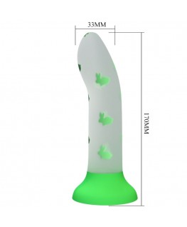 PRETTY LOVE - DILDO MAGICO NIGHTFALL SENZA VIBRAZIONI VERDE LUMINOSO