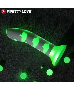PRETTY LOVE - DILDO MAGICO NIGHTFALL SENZA VIBRAZIONI VERDE LUMINOSO