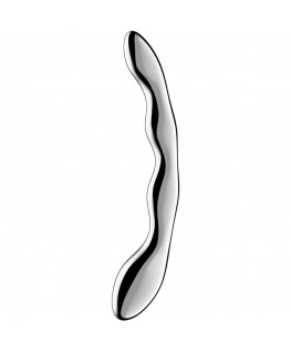 SATISFYER - DILDO A DOPPIA ESTREMITÀ IN ACCIAIO INOX COSMIC CREST 2