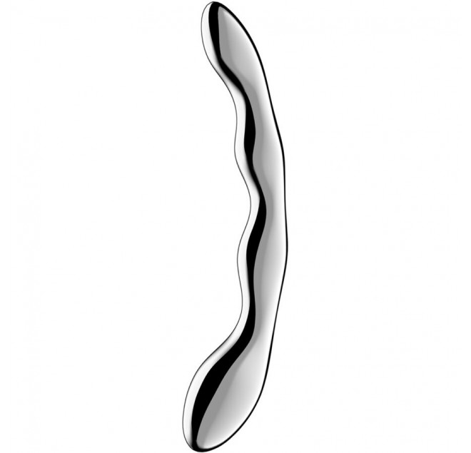 SATISFYER - DILDO A DOPPIA ESTREMITÀ IN ACCIAIO INOX COSMIC CREST 2