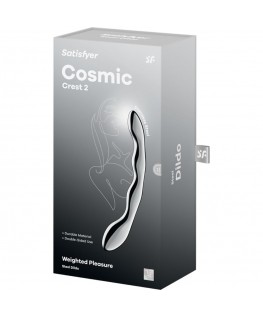 SATISFYER - DILDO A DOPPIA ESTREMITÀ IN ACCIAIO INOX COSMIC CREST 2