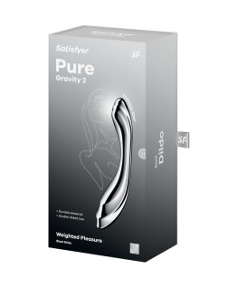 SATISFYER - DILDO A DOPPIA ESTREMITÀ IN ACCIAIO INOX PURE GRAVITY 2