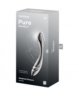 SATISFYER - DILDO A DOPPIA ESTREMITÀ IN ACCIAIO INOX PURE GRAVITY 3