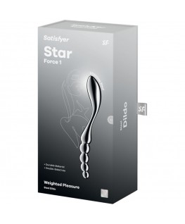 SATISFYER - DILDO A DOPPIA ESTREMITÀ IN ACCIAIO INOX STAR FORCE 1