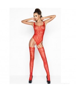 PASSION WOMAN BS034 BODYSTOCKING RED ONE SIZE