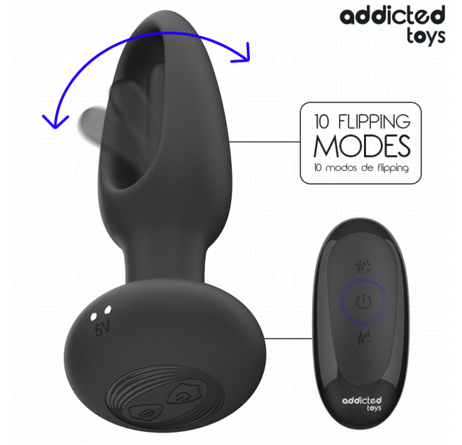 ADDICTED TOYS - PLUG ANALE CON LINGUA VIBRANTE E TELECOMANDO
