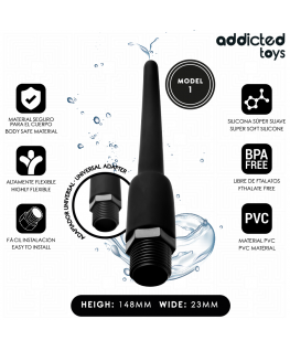 ADDICTED TOYS - PULITORE ANALE CON ADATTATORE UNIVERSALE MODELLO 1
