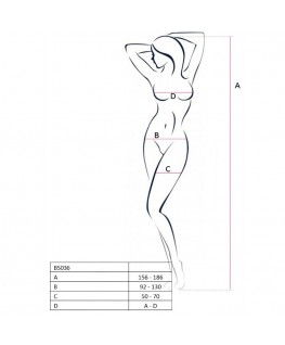 PASSION WOMAN BS036 BODYSTOCKING WHITE ONE SIZE