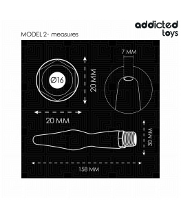 ADDICTED TOYS - PULITORE ANALE CON ADATTATORE UNIVERSALE MODELLO 2