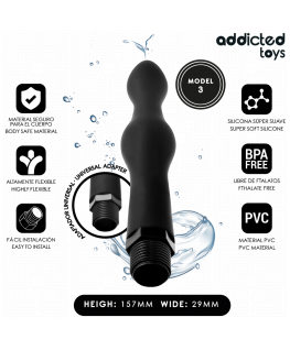 ADDICTED TOYS - PULITORE ANALE CON ADATTATORE UNIVERSALE MODELLO 3