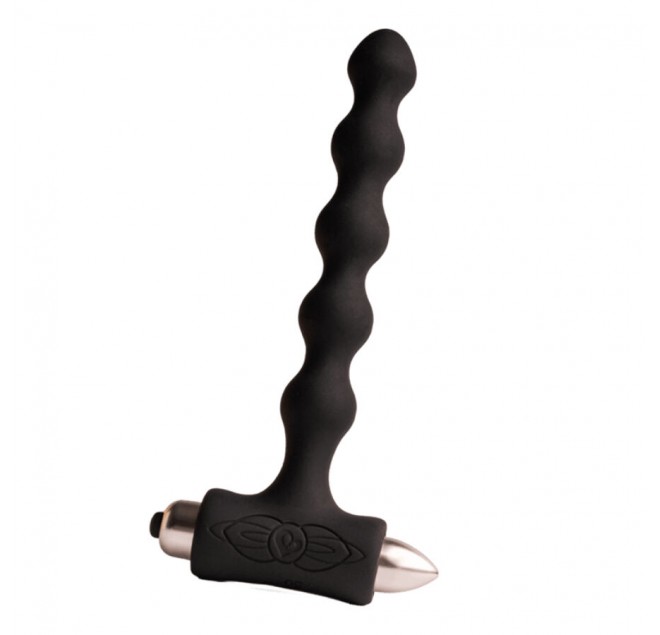 ROCKS-OFF - PETITE SENSATIONS PEARLS PLUG ANALE VIBRATORE NERO