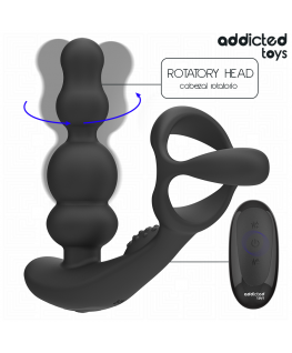 ADDICTED TOYS - MASSAGGIATORE PROSTATICO ROTANTE CON TELECOMANDO
