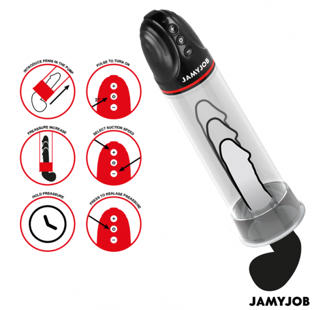 JAMYJOB - POMPA AUTOMATICA XPAND 3 LIVELLI DI ASPIRAZIONE GRIGIA