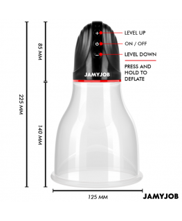 JAMYJOB - POMPA AUTOMATICA PER TESTICOLI XPAND LITE 3 LIVELLI DI ASPIRAZIONE GRIGIA