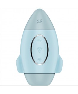SATISFYER - MISSION CONTROL VIBRATORE PICCOLO BLU A DOPPIO IMPULSO