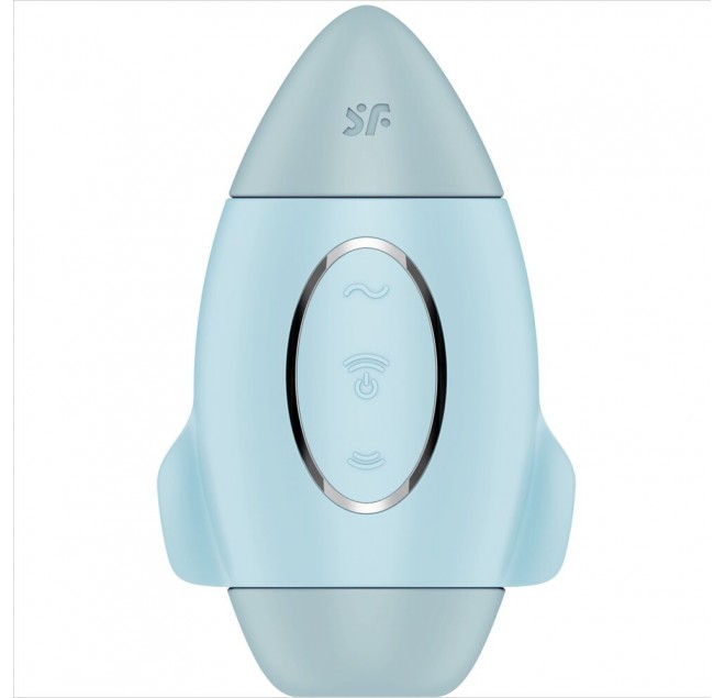 SATISFYER - MISSION CONTROL VIBRATORE PICCOLO BLU A DOPPIO IMPULSO